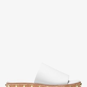 michael kors ellen leather slide sandal